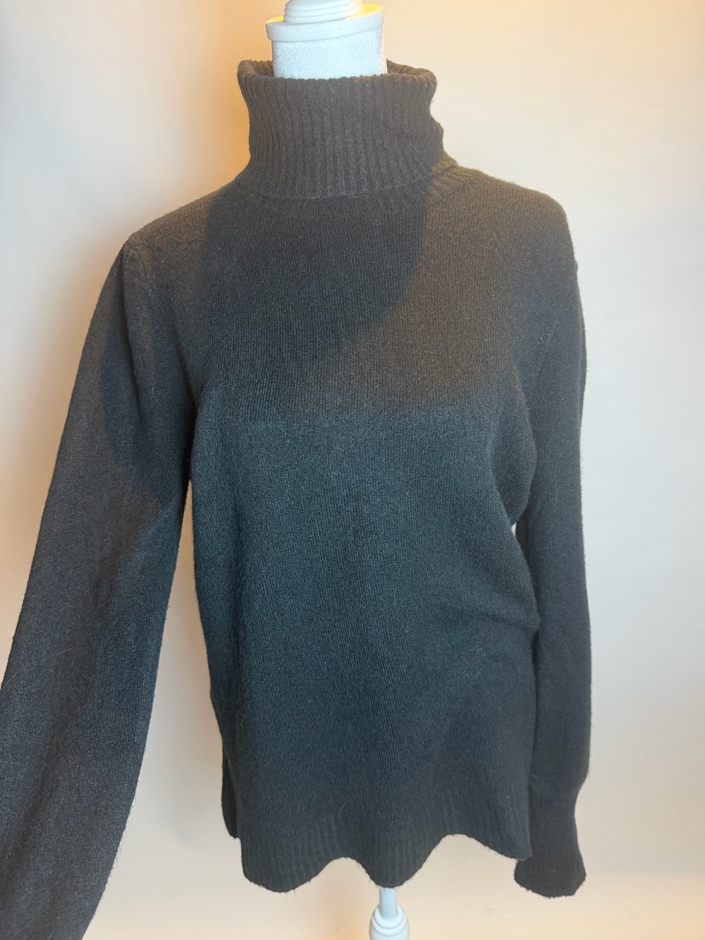 J. Crew Black Turtleneck Wool Blend Sweater